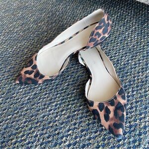 MARC FISHER Cheetah Print Pointed Toe Women's Flats